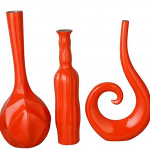 Vase à fleurs vintage en métal meilleure vente nouveau design à la mode finition fleur long cou flacon émail couleur peint à la main Vase à fleurs - Product Image 1