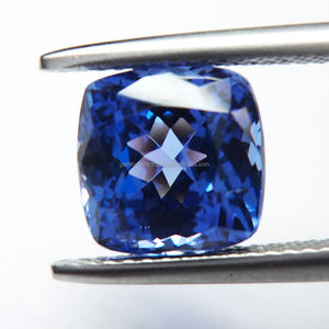 13X13MM Coussin Cut Bleu Tanzanite Gemstone Grande Taille Anneau Pendentif DIY Bijoux Gemstone Prix de gros 3A Tanzanite Stone - Product Image 5