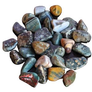 Piedras de cristal curativas de jaspe de mar, piedras de grava de cristal para regalos, Ágata Alfazal, gran oferta - Product Image 1