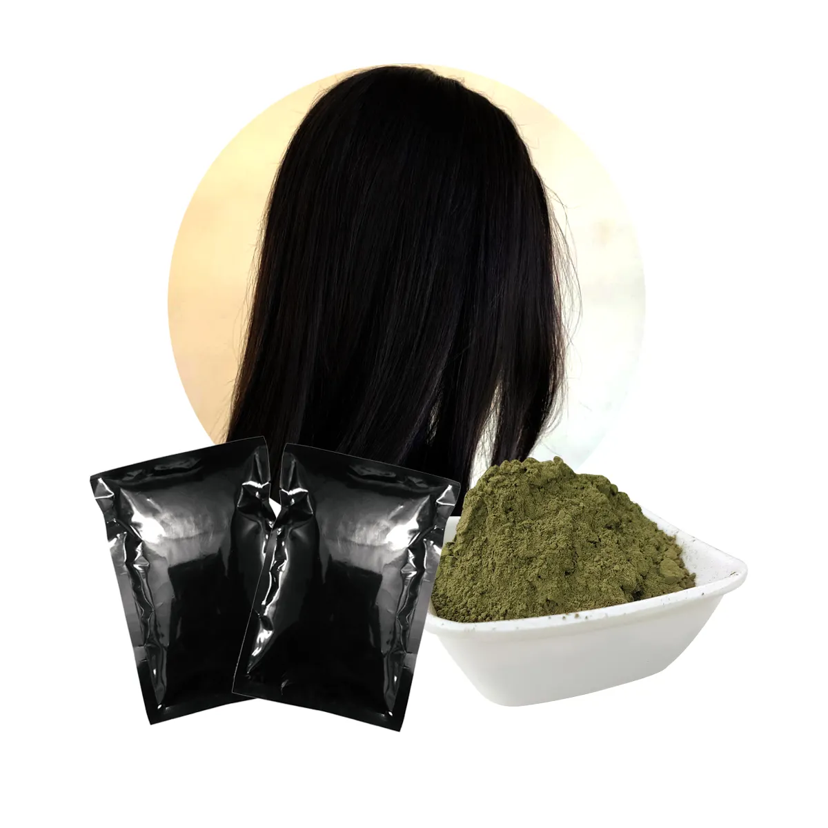 Produttore hennè naturale colore dei capelli neri in polvere nessun prodotto chimico per il colore dei capelli con etichetta privata colore nero OEM