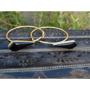 Pendientes de Aro de Latón con Piedras de Diseño Hechos a Mano, Novedad de 2025, para Niñas y Mujeres - Product Image 6