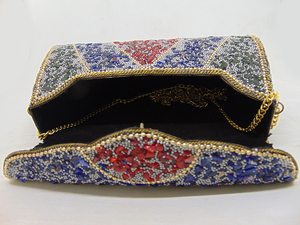 Nouveau style de sac à main de soirée de luxe élégant en pierres multicolores, pochette pour femme, sac à main élégant, classique, tendance, OEM - Product Image 5