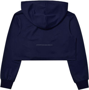 เสื้อฮู้ดตัวสั้นของผู้หญิงทำจากผ้าฝ้าย100% เสื้อครอปท็อป - Product Image 4