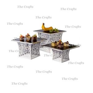 Extremadamente buen diseño elegante respetuoso con el medio ambiente Metal Cake Stand Server Tamaño personalizado Forma Soporte de exhibición de calidad superior - Product Image 4