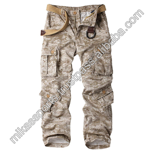 ขายส่งผ้าฝ้าย100% พิมพ์โลโก้ที่กำหนดเองกีฬาหกกระเป๋า Cargo กางเกงทำงาน - Product Image 1