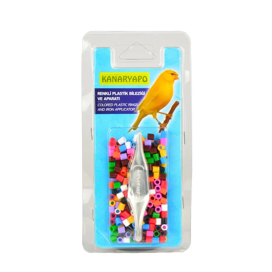 Hot Koop Multicolor Plastic Vogel Voet Ringen En Ijzer Applicator Armband Voor Vogels Kanarie Tepel Kanaryapo Turkije