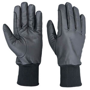 Gants d'équitation d'hiver en cuir personnalisés à doigts complets avec fermeture à cordon unisexe pour le cyclisme en extérieur – Prix de gros - Product Image 1