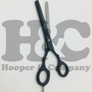 Ciseaux de coupe de cheveux professionnels en acier inoxydable noir de 6 pouces lame droite à pointe pointue pour salon de coiffure de beauté durable - Product Image 5