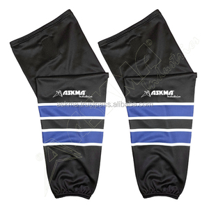 Chaussettes de hockey personnalisées sublimées 100% polyester avec couleur et nom d'équipe personnalisés pour les vêtements de hockey sur glace unisexes pour adultes - Product Image 2