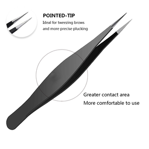 Meilleures pinces à épiler durables noires, jaunes et vertes à pointe fine – Pinces à sourcils personnalisées à pointe acérée - Product Image 5