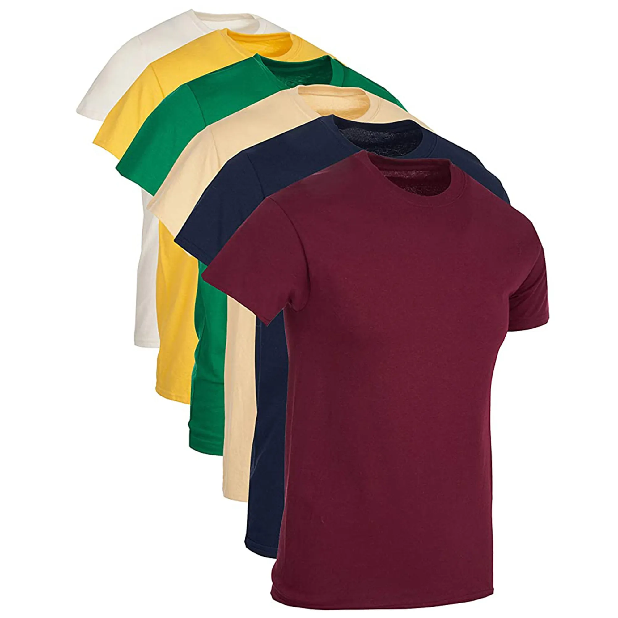 Cotton t-shirts- Gym T Shirts Round Neck T Shirt cheap tees plain blank T Shirt