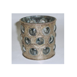 Votivo de latón y vidrio antiguo de diseño único personalizado al por mayor para hogares - Product Image 1