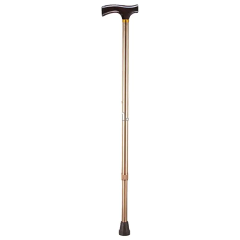 Bastón de madera CA201, bastón ajustable en altura más vendido con mango de madera en forma de T para personas mayores