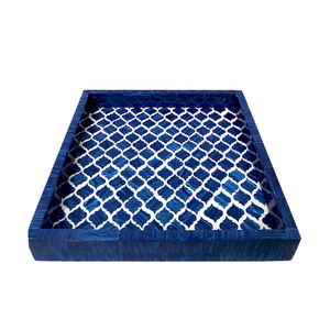 Plateau de service décoratif en résine, motifs floraux, pour décoration de cuisine, à utiliser par les accessoires de maison axion - Product Image 3