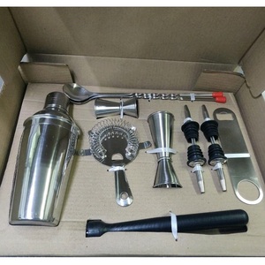 Elegante Kit de barman para el hogar con soporte de madera Juego de herramientas de barra comercial para restaurantes para barman en el hogar - Product Image 6