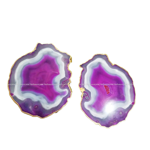 จานโมราสีชมพูทำด้วยมือพลอยขัดเงาศิลปะพื้นบ้านสไตล์ความรักมาจากคริสตัล Farhan โดยตรง - Product Image 1