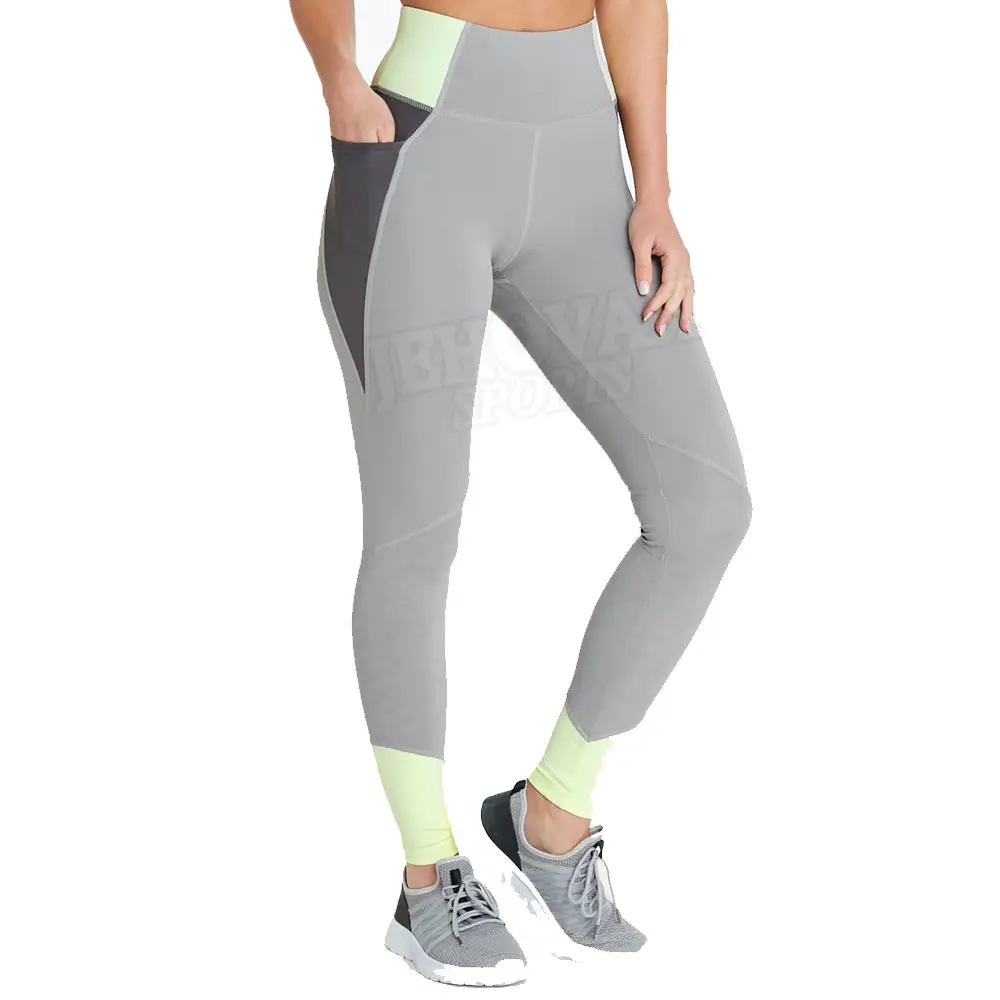 Compression Gym Pants With Pocket Fitness Yoga Wear Stretch Fitted Yoga Leggings For Women