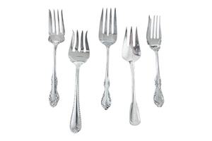 Ensemble de fourchettes en acier inoxydable à motif de feuille en couleur or, parfait pour les restaurants et les hôtels, utilisation en cuisine - Product Image 4