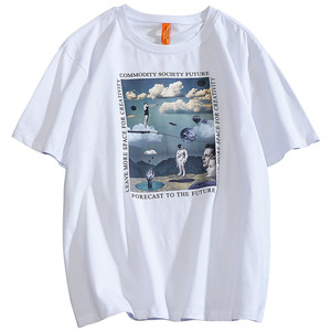 เสื้อยืดคอกลมพิมพ์ลายอักษรย่อสำหรับผู้ชาย,เสื้อยืดคอกลมเสื้อเชิ้ตขนาดใหญ่พิเศษสำหรับผู้ชาย - Product Image 1