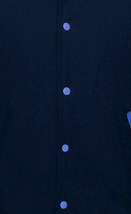 2021 última chaqueta Versity para hombre, ropa azul delgada para hombre con decoración bordada, cierre de cremallera para invierno - Product Image 6
