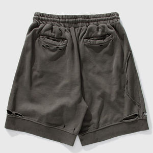 Wholesale <b>men</b> <b>shorts</b> Custom Logo Cotton <b>Elastic</b> <b>Waist</b> <b>Shorts</b> Plain Sweat Fleece <b>Shorts</b> - Product Image 4