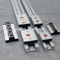 Guía de Rodillos para Puerta Corredera, Riel de Guía Lineal SGR25, Riel de Aluminio con 3, 4 y 5 Ruedas, Bloque SGB25