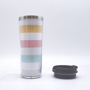 16OZ Tự Làm Giấy Chèn Ảnh In Nhựa Đôi Tường Cốc Cà Phê Cốc Với Removable <span class=keywords><strong>Insert</strong></span> - Product Image 3