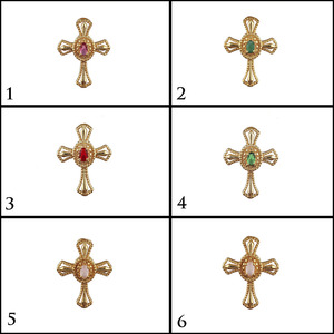 Designer DIY Pendentif Plaqué Or Plus Forme Rose Fuchsia Pierre Précieuse À La Main Bijoux Pour Femmes En Gros En Laiton Résultats Fournitures - Product Image 4