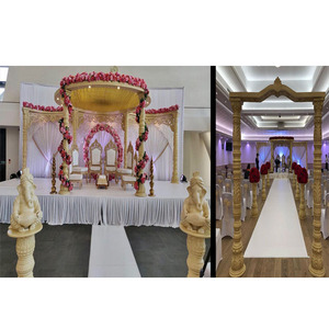 Mandap de Madera de Diseño Nuevo para Bodas Gujaratas, Pilares de Madera Tradicionales para Bodas, Mandap de Madera de la Mejor Calidad, Decoración de Mandap de Madera, Reino Unido - Product Image 1