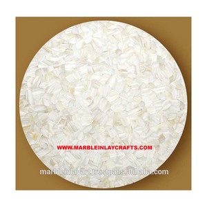 <b>White</b> <b>Round</b> Mother of Pearl Stone Polished <b>Table</b> Top - Product Image 1