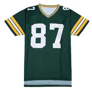 Mesh T Shirts american football jersey Sublimated Printed Your Team Name Number Rugby Team nfl Jersey Men/Youth