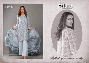 Robe d'été élégante imprimée en coton/pelouse pour femme Collection de vêtements indiens et pakistanais 2024 - Product Image 2