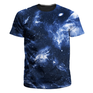 เสื้อยืดคอกลมสำหรับผู้ชายทรงโอเวอร์ไซส์ผ้าฝ้ายระบายอากาศพิมพ์ลายพิมพ์ซับลิเมชันกำหนดเองโลโก้ - Product Image 1