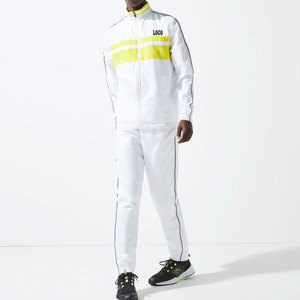 Latest Design Men's Zipper Sweatshirt Hoodie With Stripped Track Pants Sports Tracksuit Set With Your Own Logo - Product Image 5
