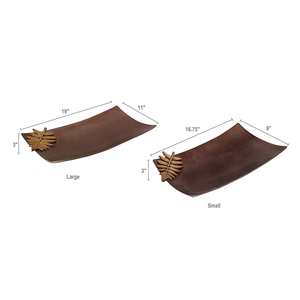 Bandejas para pestañas Bandejas para servir Bandejas de metal de madera de aluminio de alta calidad modernas Plato único Tipo de plato para el hogar Oficina Restaurante - Product Image 2