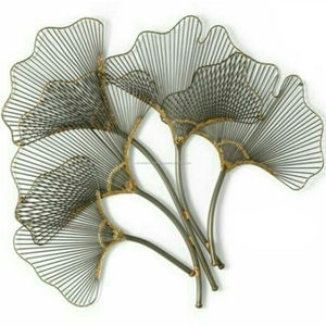 Wrought Iron Ginkgo <b>Leaf</b> Wall <b>Art</b> Home Accessories Wall Decorations for Home - Product Image 1