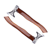 Hache tactique vintage MDM AXES KNIVES de style Viking BearDED, hache Tomahawk HC 5160 avec manche en bois pour le camping et le combat