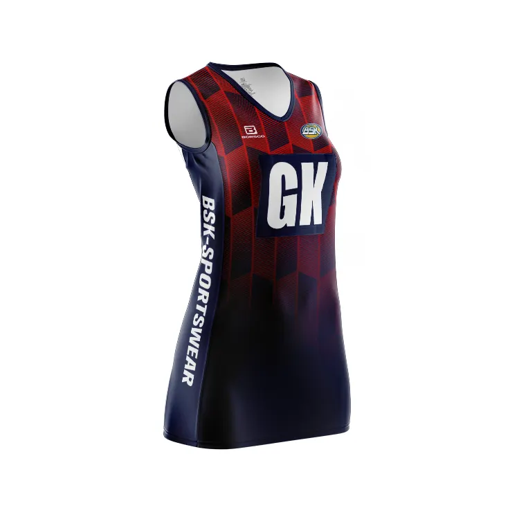 2022 Latest Netball Uniforms with 4 side customized panels A Line Netball Dress