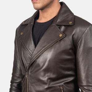 แจ็คเก็ตทางการแบบบางใส่ได้ทั้งชายและหญิง100% หนังวัวแท้คุณภาพดีที่สุดสไตล์บอมเบอร์ - Product Image 6