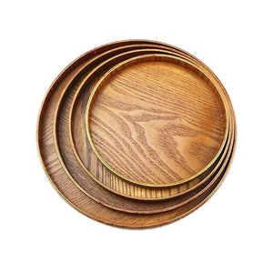 Plateau de service cuisine plateau de nourriture grand plateau de service de salle de bain en bois plateau idéal pour le dîner petit déjeuner avec poignées - Product Image 1