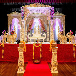 Décor de mariage indien élégant Bollywood Mandap élégant mariage hindou Jodha Akbar Mandap magnifique mariage décoratif FRP Australie - Product Image 1