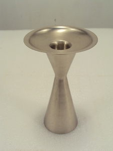 Modern Iron <b>Taper</b> <b>Candle</b> Holder Cone Candlestick Decor Nickel Plated - Product Image 6