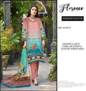 Vestido de verano paquistaní Salwar Kameez para mujer para ropa de estilo islámico de algodón suizo/césped de Pakistán - Product Image 2