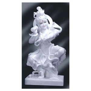 White Makrana Marble Lord Shiva Moorti - Product Image 1