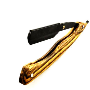 Wooden Handle Babar Razor Straight / Stainless Steel - Product Image 5