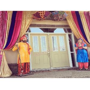 Estatua de Bienvenida Punjabi Jatt Jatti para Decoración de Bodas, Estatua Cultural Punjabi de Bienvenida para Bodas, Estatuas de Bienvenida para Bodas Punjabi - Product Image 1