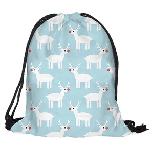 Sac cadeau de Noël chaud avec cordon de serrage Fournitures de décoration de Noël Sacs de Père Noël pour les enfants à utiliser lors de vos achats - Product Image 1