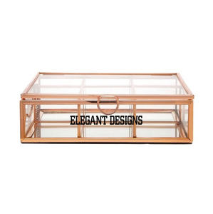 Meilleure qualité boîte à bijoux en métal plaqué or boîte à bijoux fantaisie de créateur boîte à bijoux exclusive de créateur merveilleux de taille moyenne - Product Image 4