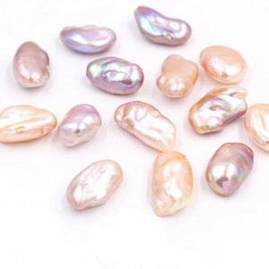 Pépite de perles d'eau douce naturelles de culture baroque de grande taille, différentes couleurs roses pour la fabrication de bijoux et de perles d'eau salée - Product Image 2