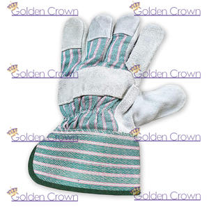 ถุงมือหนังปาล์มถุงมือนิรภัยแถบสีเขียว | ถุงมือทำงานหนังแบบกำหนดเอง - Product Image 3